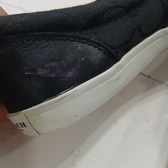 Coach Black Patterned Slip-On Shoes Sz 7 Pre-owned - Picture 5 of 9
